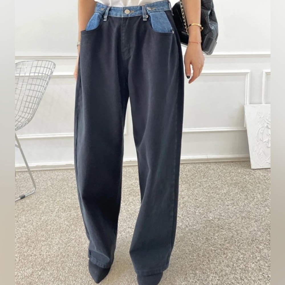 The Frankie Shop - HAYLA CONTRAST DENIM PANTS